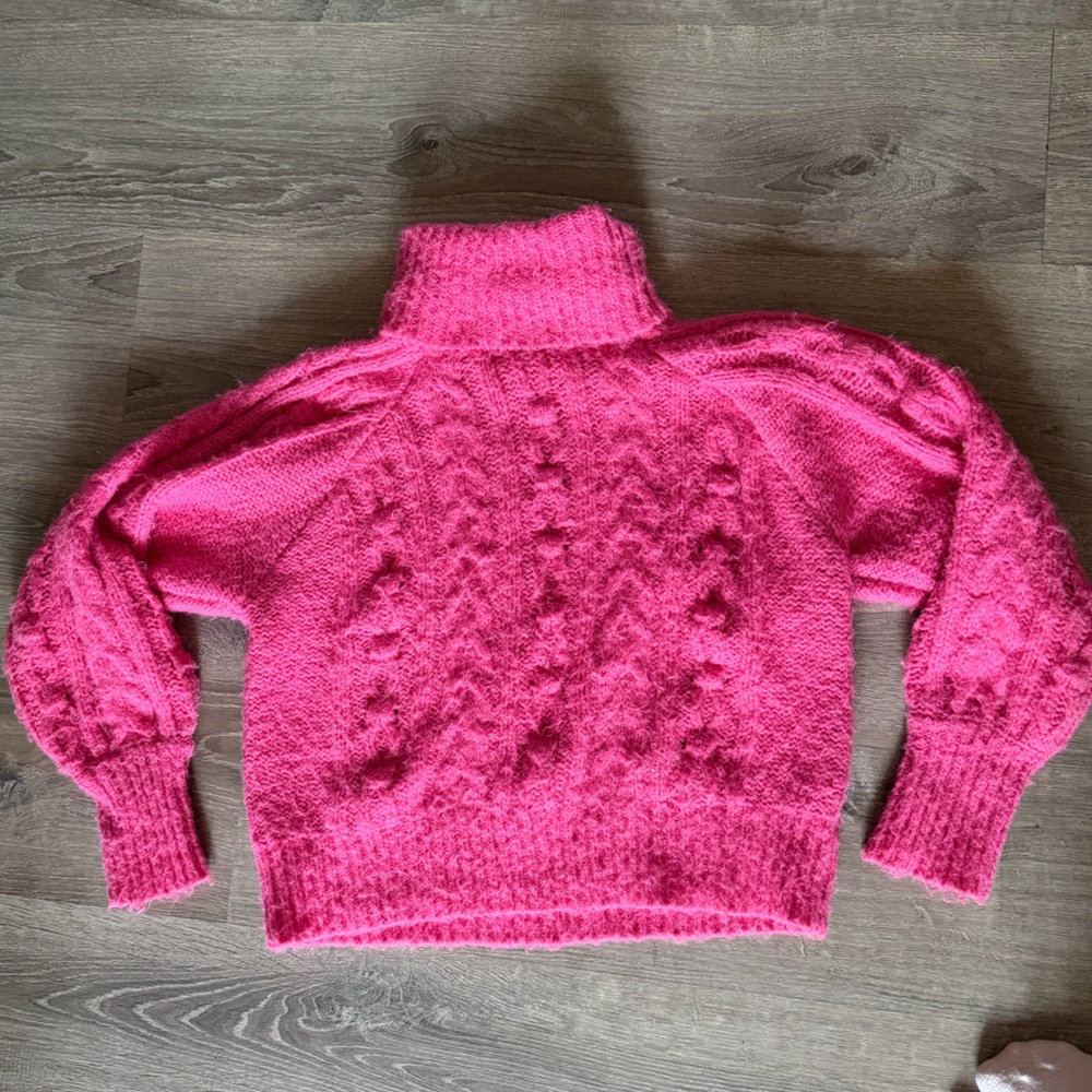 a new day Vibrant Pink Turtleneck Sweater